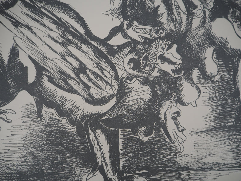 Ossip ZADKINE : Mythologie : Hercule luttant contre l&