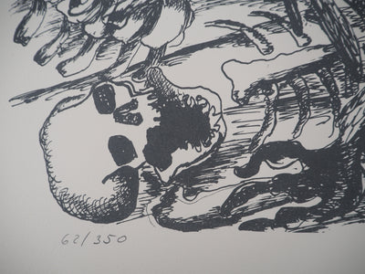 Ossip ZADKINE : Mythologie : Mythologie Hercule et les oiseaux du lac Stymphale, 1960 - Lithographie (détail)