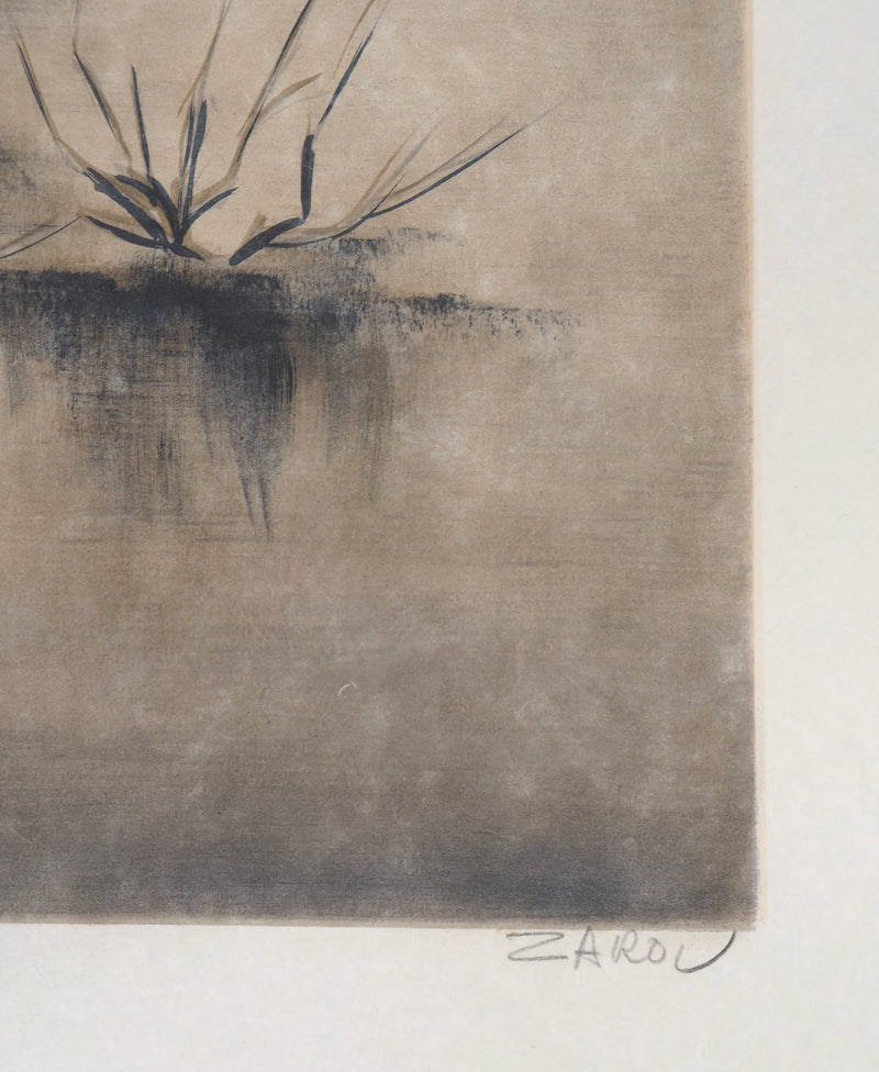  ZAROU : Désert - Lithographie (détail)