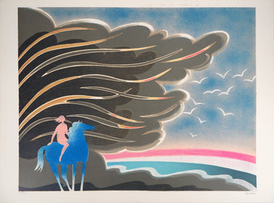 Albert ZAVARO : Amazone, Lithographie originale (vue générale) - Crédit photo : Galerie Art.Paris
