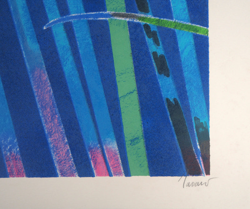 Albert ZAVARO : Chevaux dans un orage, Lithographie originale (photo de détail 2) - Crédit photo : Galerie Art.Paris