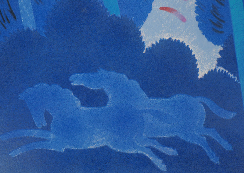 Albert ZAVARO : Chevaux dans un orage, Lithographie originale (photo de détail 4) - Crédit photo : Galerie Art.Paris