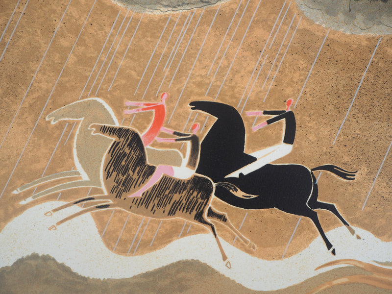 Albert ZAVARO : Au galop , Lithographie originale (photo de détail 7) - Crédit photo : Galerie Art.Paris