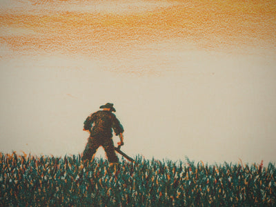 Fred ZELLER : Paysan dans les champs - Lithographie (détail)